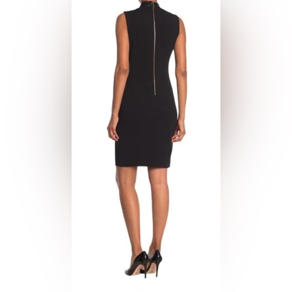 Calvin Klein Black Dress with Beaded Neckline